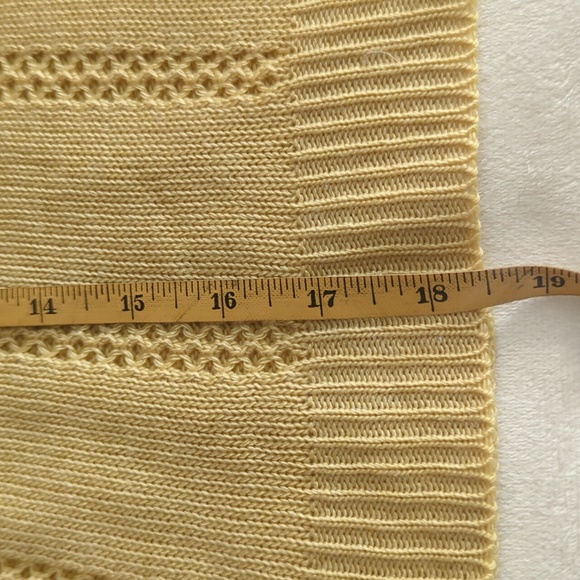 Vintage Spring Knit Short Sleeve Pointelle Sweater - Picture 10 of 12